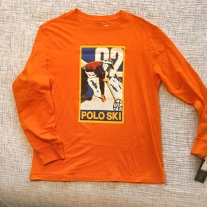 Small 🦐🦞 Orange 🍊 Long sleeve Polo T.